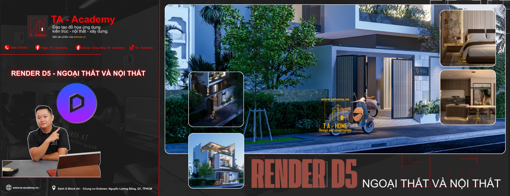 Render D5  - Ngoại Thất và Nội Thất