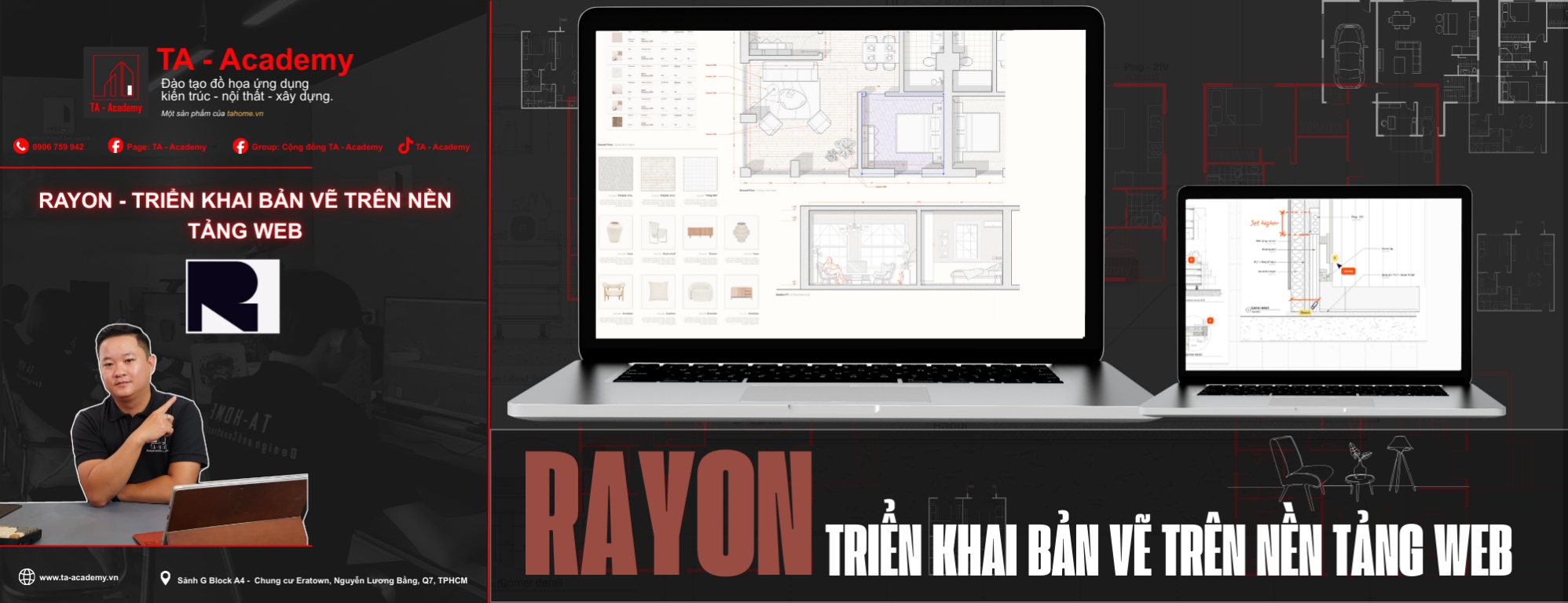 Sketchup + Rayon - Triển Khai Nội Thất